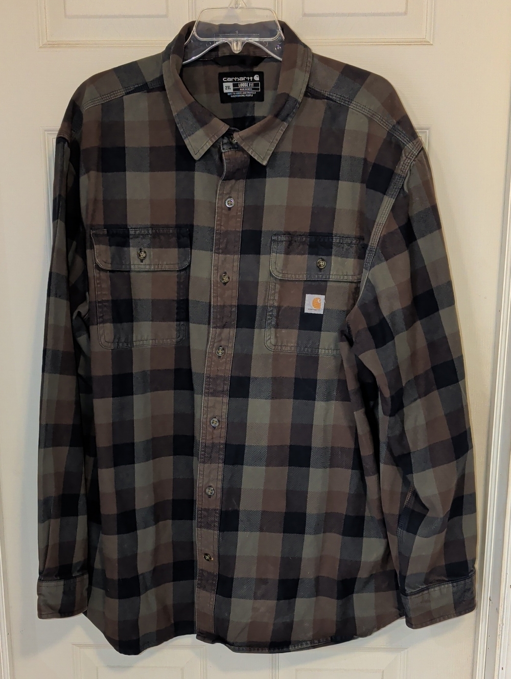 Carhartt loose fit heavyweight flannel plaid shirt Size 2XL